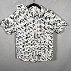 Flamehead Skate Built Tough Shirt Boys 16 Shark Print Short Sleeve Button Up